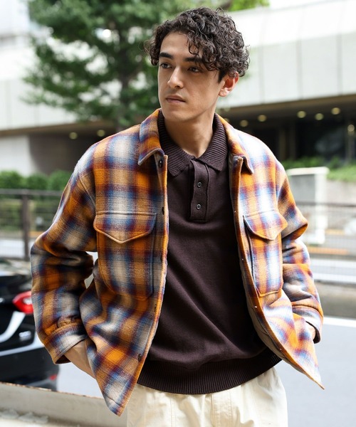 BAYFLOW(ベイフロー)の「【PENDLETON(ペンドルトン)】別注バックキルトCPOジャケット(その他アウター・メンズ・ブラック/オレンジ・MEDIUM/LARGE)」の10枚目の写真