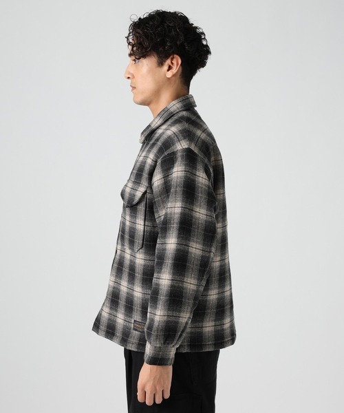BAYFLOW(ベイフロー)の「【PENDLETON(ペンドルトン)】別注バックキルトCPOジャケット(その他アウター・メンズ・ブラック/オレンジ・MEDIUM/LARGE)」の14枚目の写真