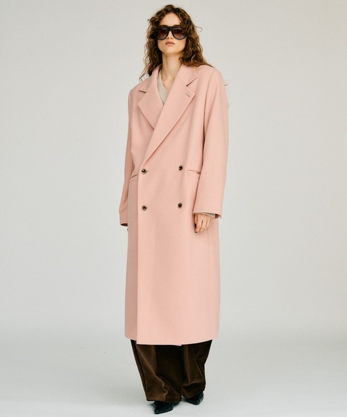 PRANK PROJECT(プランクプロジェクト)の「【2026Winter Pre-Order】ノッチラペルコート / Notch Lapel Coat(チェスターコート・レディース・ベージュ/ピンク/グレー/ブラック・36/38)」の4枚目の写真