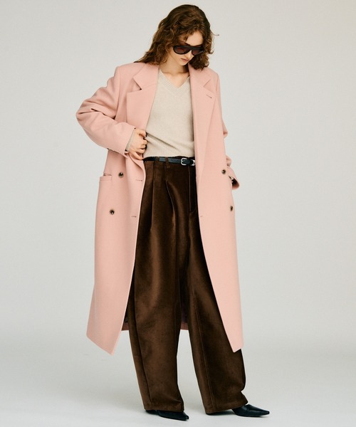 PRANK PROJECT(プランクプロジェクト)の「【2026Winter Pre-Order】ノッチラペルコート / Notch Lapel Coat(チェスターコート・レディース・ベージュ/ピンク/グレー/ブラック・36/38)」の10枚目の写真