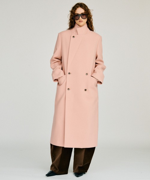PRANK PROJECT(プランクプロジェクト)の「【2026Winter Pre-Order】ノッチラペルコート / Notch Lapel Coat(チェスターコート・レディース・ベージュ/ピンク/グレー/ブラック・36/38)」の6枚目の写真