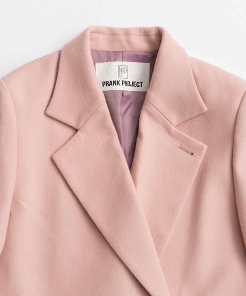 PRANK PROJECT(プランクプロジェクト)の「【2026Winter Pre-Order】ノッチラペルコート / Notch Lapel Coat(チェスターコート・レディース・ベージュ/ピンク/グレー/ブラック・36/38)」の19枚目の写真