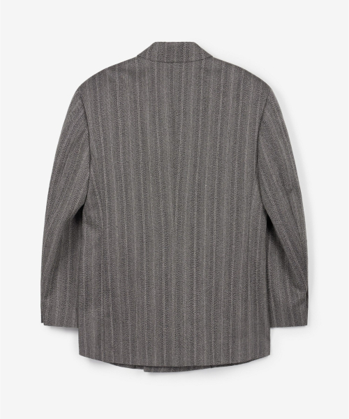 TNGT(ティーエヌジーティー)の「Herringbone Structure Wool Double Jacket (Grey) TNJA6F103G2(テーラードジャケット・メンズ・その他・100/110/95/105)」の3枚目の写真