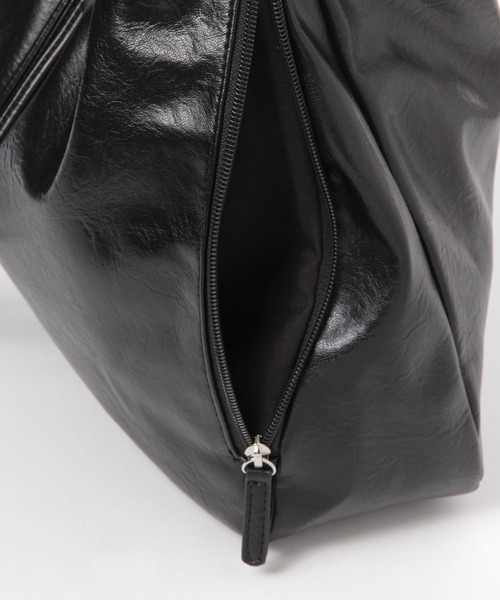 LAKOLE(ラコレ)の「フェイクレザードロスト巾着BAG / 1077399(ハンドバッグ・レディース・ブラック/オフホワイト/モカ・FREE)」の10枚目の写真