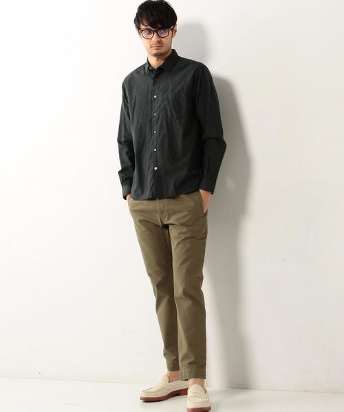 UNITED ARROWS(ユナイテッドアローズ)の「UAS オーバーダイ ボックス シャツ(シャツ/ブラウス・メンズ・ベージュ/ダークグリーン・SMALL/LARGE/X-SMALL/MEDIUM/XX-LARGE)」の9枚目の写真