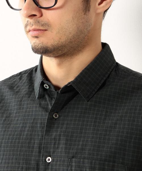 UNITED ARROWS(ユナイテッドアローズ)の「UAS オーバーダイ ボックス シャツ(シャツ/ブラウス・メンズ・ベージュ/ダークグリーン・SMALL/LARGE/X-SMALL/MEDIUM/XX-LARGE)」の10枚目の写真