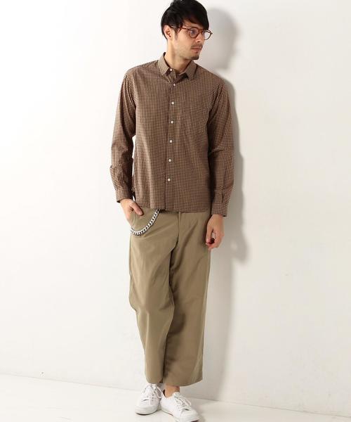 UNITED ARROWS(ユナイテッドアローズ)の「UAS オーバーダイ ボックス シャツ(シャツ/ブラウス・メンズ・ベージュ/ダークグリーン・SMALL/LARGE/X-SMALL/MEDIUM/XX-LARGE)」の11枚目の写真