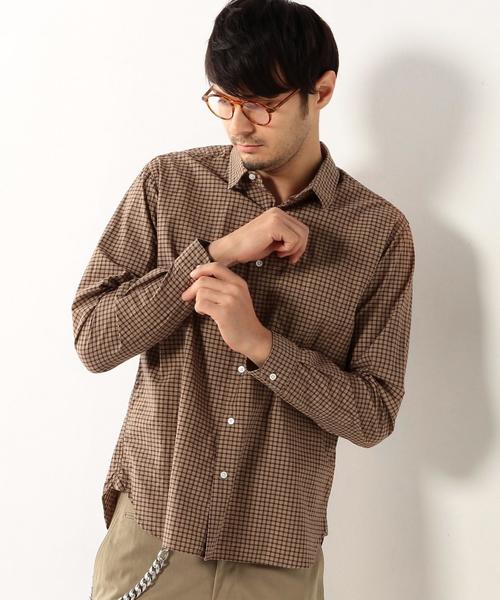 UNITED ARROWS(ユナイテッドアローズ)の「UAS オーバーダイ ボックス シャツ(シャツ/ブラウス・メンズ・ベージュ/ダークグリーン・SMALL/LARGE/X-SMALL/MEDIUM/XX-LARGE)」の12枚目の写真