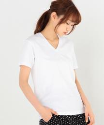Another Edition | HanesジャパンフィットVネックTシャツ2枚組(ホワイト)/Hanes 2P JPNfit V/N-T WH(Tシャツ/カットソー)