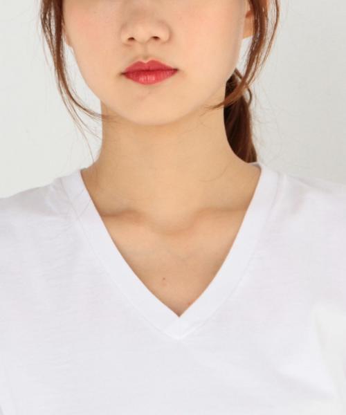 Another Edition（アナザーエディション）の「HanesジャパンフィットVネックTシャツ2枚組(ホワイト)/Hanes 2P JPNfit V/N-T WH（Tシャツ/カットソー・レディース・ホワイト・フリー）」の6枚目の写真