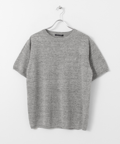 URBAN RESEARCH DOORS MENS（アーバンリサーチ ドアーズ メンズ）の「DOORS Linen S/S Knit Tee（Tシャツ/カットソー・メンズ・カーキ/グレー/ネイビー/ホワイト・40/38）」の2枚目の写真