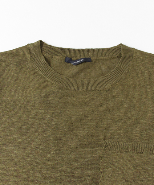 URBAN RESEARCH DOORS MENS（アーバンリサーチ ドアーズ メンズ）の「DOORS Linen S/S Knit Tee（Tシャツ/カットソー・メンズ・カーキ/グレー/ネイビー/ホワイト・40/38）」の6枚目の写真