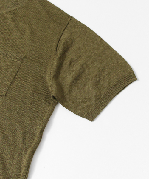 URBAN RESEARCH DOORS MENS（アーバンリサーチ ドアーズ メンズ）の「DOORS Linen S/S Knit Tee（Tシャツ/カットソー・メンズ・カーキ/グレー/ネイビー/ホワイト・40/38）」の7枚目の写真