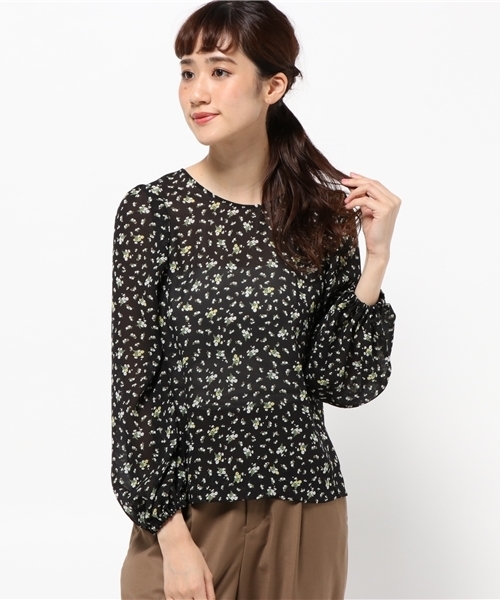 Banner Barrett（バナーバレット）の「デイジープリントブラウス（シャツ/ブラウス・レディース・ホワイト/ブラック・38）」の2枚目の写真