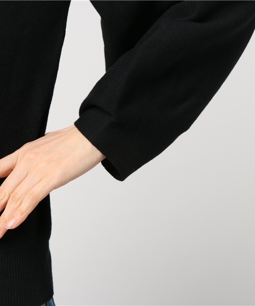 Omekashi（オメカシ）の「袖ボリュームニット（ニット/セーター・レディース・オフホワイト/ブラック/ライトグレー/ピンク・ﾌﾘ-）」の9枚目の写真