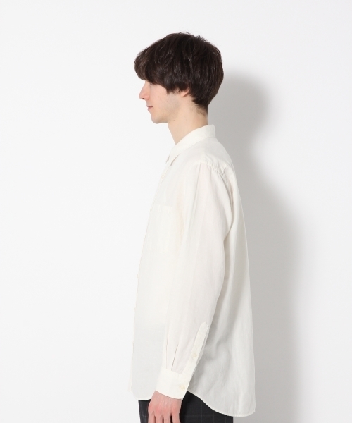 GLOBAL WORK(グローバルワーク)の「フレンチリネンコットンシャツ長袖/736600(シャツ/ブラウス・メンズ・ブラウン/グリーン/レッド/ネイビー/ホワイト/ブルー・MEDIUM/X-LARGE/SMALL/LARGE)」の7枚目の写真