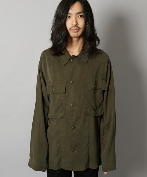 AMERICAN RAG CIE（アメリカンラグシー）の「テンセル 長袖ファティーグシャツ（シャツ/ブラウス・メンズ・オリーブ・2/1/3）」の2枚目の写真