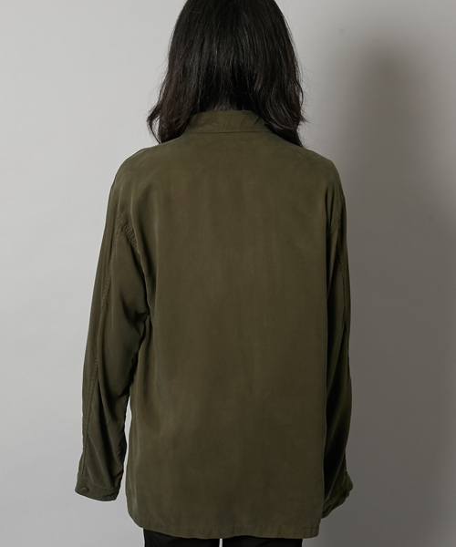 AMERICAN RAG CIE（アメリカンラグシー）の「テンセル 長袖ファティーグシャツ（シャツ/ブラウス・メンズ・オリーブ・2/1/3）」の11枚目の写真