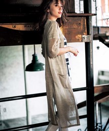 GeeRA | スラブ素材カーデビッグＴシャツワンピセッ(セットアップ)