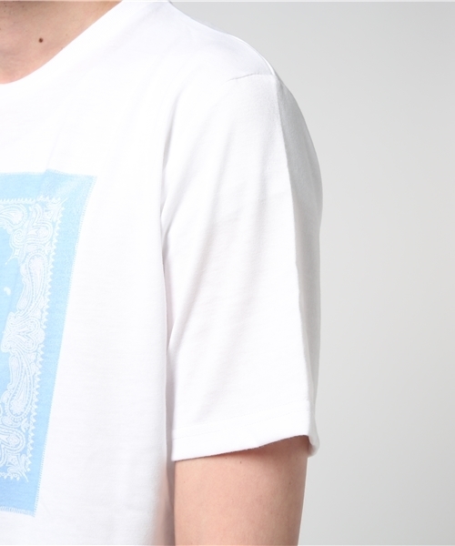 WEGO（ウィゴー）の「WEGO/バンダナプリントTシャツ（Tシャツ/カットソー・メンズ・ブラック/ホワイト・MEDIUM/LARGE）」の6枚目の写真