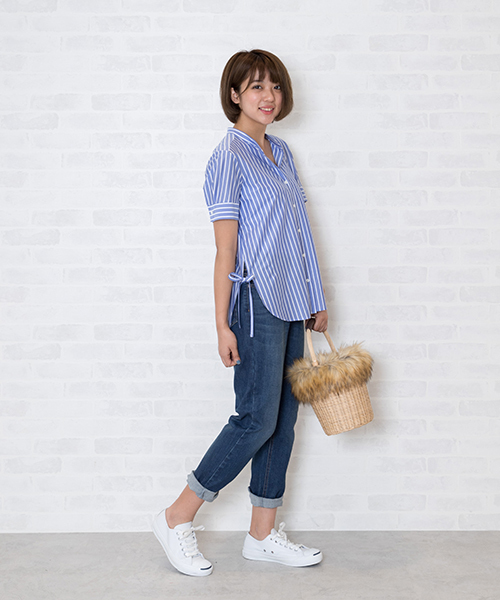 NATURAL BEAUTY BASIC（ナチュラルビューティーベーシック）の「ファートリミングホールショルダーバッグ（ショルダーバッグ・レディース・ブラック/ベージュ・ﾌﾘ-）」の12枚目の写真