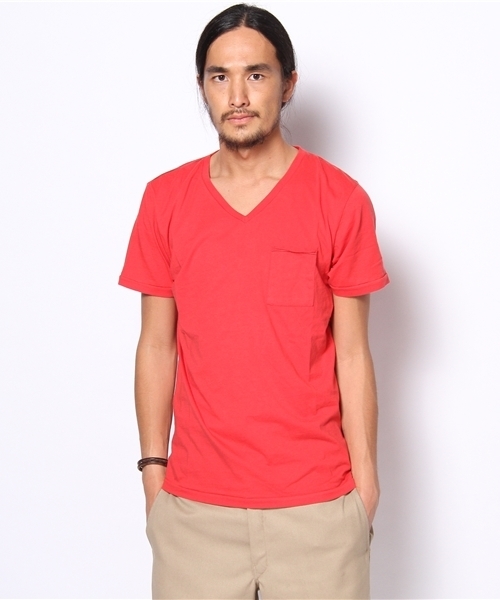 NANO universe（ナノユニバース）の「VネックポケットT          S/S（Tシャツ/カットソー・メンズ・パープル/レッド/グレー/オリーブ/ブラウン/ネイビー/ブラック・SMALL/MEDIUM）」の7枚目の写真