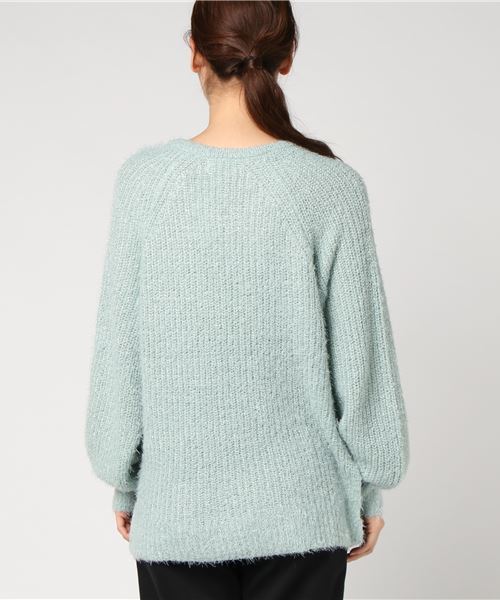 earth music&ecology（アースミュージックアンドエコロジー）の「・シャギーVネックニットプルオーバー（ニット/セーター・レディース・ライトグレー/ベージュ/ネイビー/オフホワイト/ミント/ピンクベージュ・FREE）」の10枚目の写真