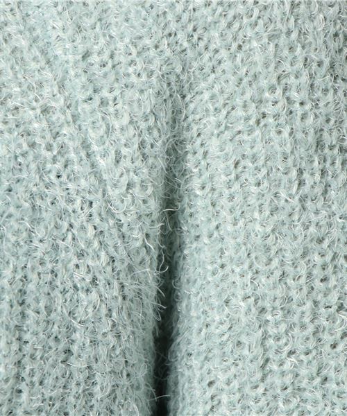 earth music&ecology（アースミュージックアンドエコロジー）の「・シャギーVネックニットプルオーバー（ニット/セーター・レディース・ライトグレー/ベージュ/ネイビー/オフホワイト/ミント/ピンクベージュ・FREE）」の9枚目の写真