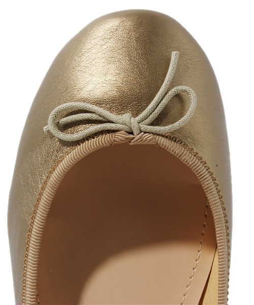 Boisson Chocolat（ボワソンショコラ）の「ボワソン ショコラ/B バレリーナ ﾌﾗｯﾄｼｭｰｽﾞ（バレエシューズ・レディース・ゴールド/ブラック/グレー/ベージュ・23.5cm/24cm/24.5cm/22cm/22.5cm/23cm/25cm）」の8枚目の写真