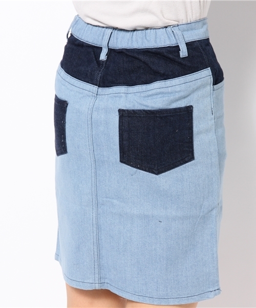 CIAOPANIC（チャオパニック）の「【Ciaopanic】サイドラインデニムタイトSK（スカート・レディース・ブルー/ネイビー・SMALL/MEDIUM）」の4枚目の写真
