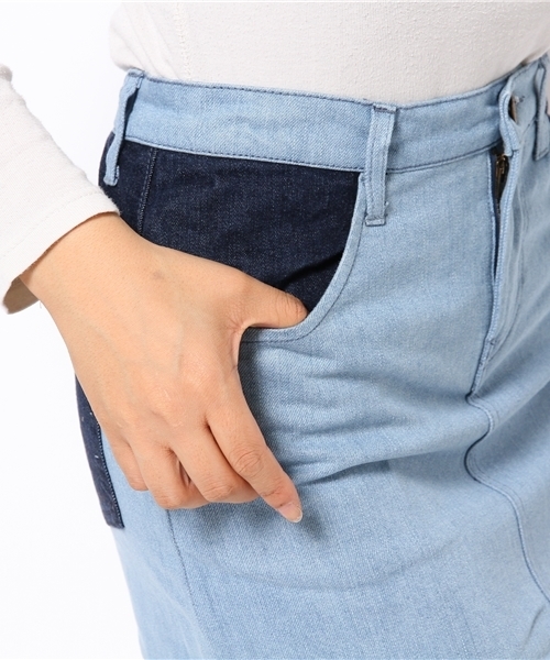 CIAOPANIC（チャオパニック）の「【Ciaopanic】サイドラインデニムタイトSK（スカート・レディース・ブルー/ネイビー・SMALL/MEDIUM）」の5枚目の写真