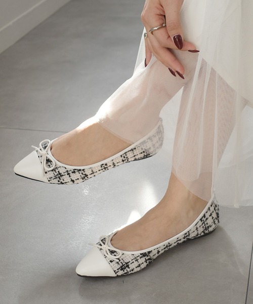 AmiAmi（アミアミ）の「【まいにちバレエ】ポインテッドトゥバレエシューズ/バレエコア（バレエシューズ・レディース・シルバー/ベージュ系その他2/パープル系その他/ベージュ系その他/パイソン/ブラック系その他/レオパード/グリーン系その他/ブラック/マスタード/ブルー系その他/パープル/レッド/グレー/ワイン/グレー系その他/ネイビー/オレンジ/ブラック系その他2/ブラック系その他3/ブラック系その他4/コーラル/グレイッシュブルー/グレイッシュベージュ/ピンクベージュ/シルバー系その他/レッド系その他/ホワイト×シルバー/ホワイト/ライトグレー/チェック/ブラック系その他5/レモンイエロー/ブルー系その他2/ブラウン/カーキ/ラベンダー/アイボリー/ベージュ系その他3/ナチュラル/ブラック×ホワイト/ブラック系その他6/キャメル/イエロー×グリーン/ベージュ系その他4/サンドベージュ/グレー系その他2/ベージュ系その他5/ホワイト×ブラック/ライトオリーブ/ベージュ系その他6/ゴールド/ブラック×シルバー/ホワイト系その他/ブラック系その他7/レッド系その他2/ホワイト系その他2/シルバー系その他2/その他/その他1/その他2・35/38/39/37/40/36）」の7枚目の写真