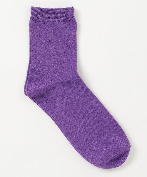 WEGO（ウィゴー）の「WEGO/ラメソックス（ソックス/靴下・レディース・ブラック/パープル/オレンジ/ライトピンク/ゴールド/ホワイト/その他1/ブラック系その他/シルバー/ライム/グリーン系その他・FREE）」の6枚目の写真