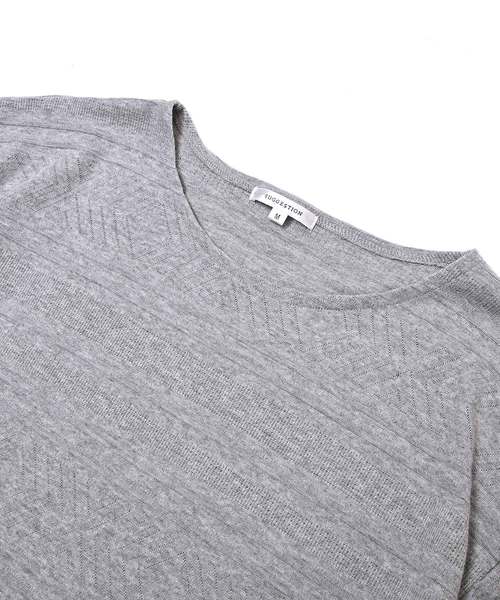 MinoriTY(マイノリティ)の「ジャガードビッグTシャツ ロングタンクトップ 2点セット アンサンブル(Tシャツ/カットソー・メンズ・ホワイト/グレー/ブラック・M/L)」の12枚目の写真
