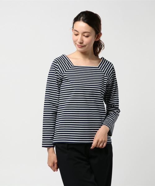 IENA（イエナ）の「クローズテンジクスクエアネックプルオーバー◆（Tシャツ/カットソー・レディース・ホワイト/ネイビー/グリーン/ホワイト系その他/ピンク系その他・FREE）」の11枚目の写真