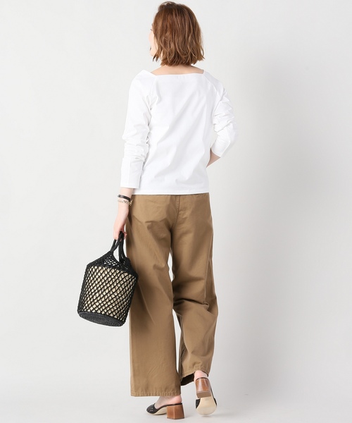 IENA（イエナ）の「クローズテンジクスクエアネックプルオーバー◆（Tシャツ/カットソー・レディース・ホワイト/ネイビー/グリーン/ホワイト系その他/ピンク系その他・FREE）」の14枚目の写真