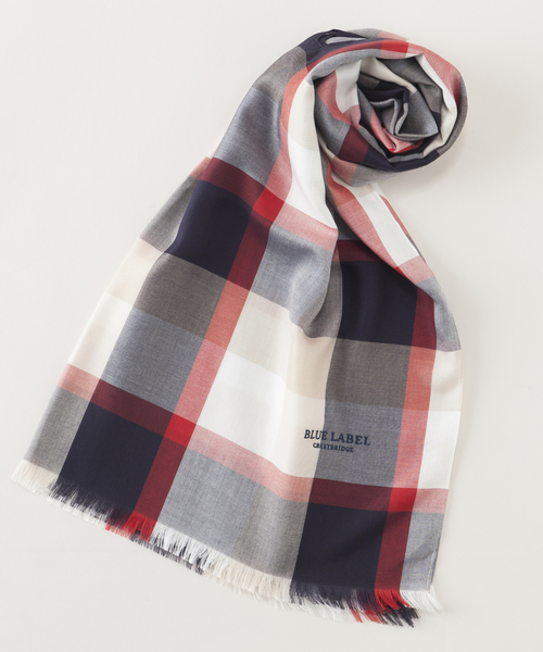 BLUE LABEL CRESTBRIDGE（ブルーレーベルクレストブリッジ）の「クレストブリッジチェック2WAYストール（ストール/ショール・レディース・ダークネイビー/レッド系その他2・FREE）」の16枚目の写真