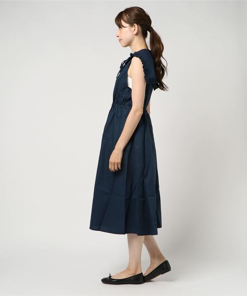 MERLOT（メルロー）の「コットンセーラーカラーノースリーブワンピース7600（ワンピース・レディース・ネイビー/カーキ・FREE）」の3枚目の写真