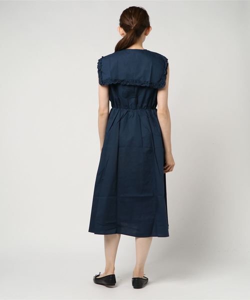 MERLOT（メルロー）の「コットンセーラーカラーノースリーブワンピース7600（ワンピース・レディース・ネイビー/カーキ・FREE）」の4枚目の写真