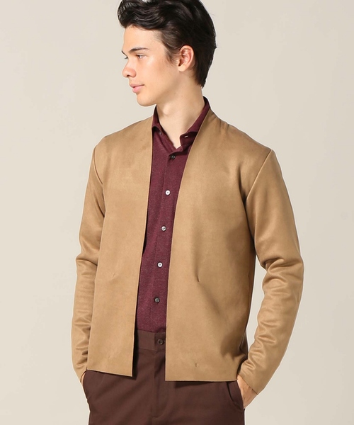 EDIFICE(エディフィス)の「F.スウェードダンボールラップカーデ(カーディガン/ボレロ・メンズ・チャコールグレー/ブラック/ベージュ/ネイビー・SMALL/MEDIUM/LARGE)」の14枚目の写真