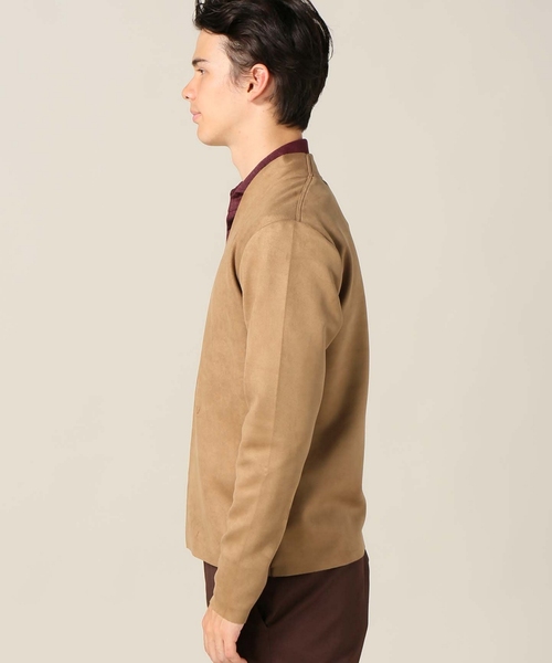 EDIFICE(エディフィス)の「F.スウェードダンボールラップカーデ(カーディガン/ボレロ・メンズ・チャコールグレー/ブラック/ベージュ/ネイビー・SMALL/MEDIUM/LARGE)」の17枚目の写真