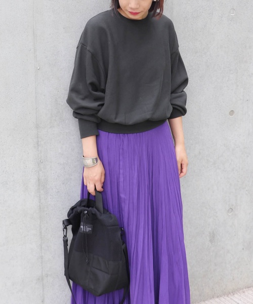 journal standard L'essage（ジャーナルスタンダードレサージュ）の「otonaMUSE*ウラケドルマンクルー◆（スウェット・レディース・ブラック/グリーン/ボルドー・FREE）」の7枚目の写真