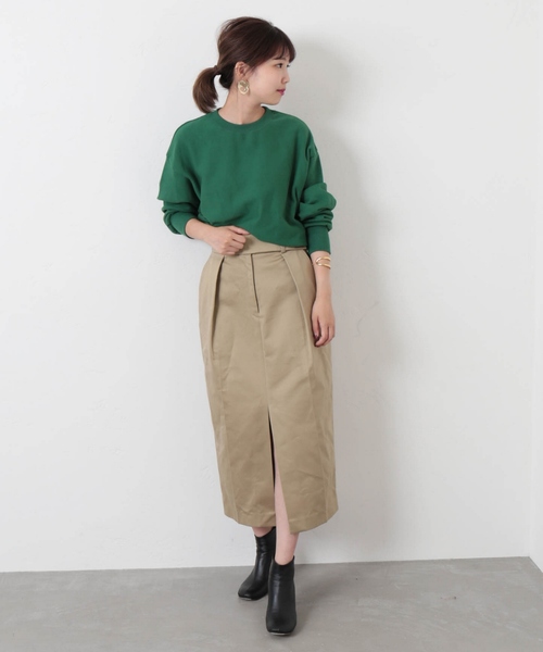 journal standard L'essage（ジャーナルスタンダードレサージュ）の「otonaMUSE*ウラケドルマンクルー◆（スウェット・レディース・ブラック/グリーン/ボルドー・FREE）」の8枚目の写真