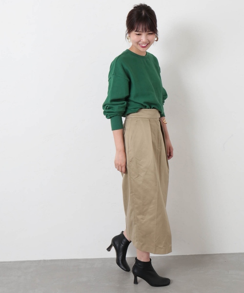 journal standard L'essage（ジャーナルスタンダードレサージュ）の「otonaMUSE*ウラケドルマンクルー◆（スウェット・レディース・ブラック/グリーン/ボルドー・FREE）」の9枚目の写真