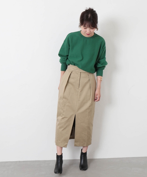 journal standard L'essage（ジャーナルスタンダードレサージュ）の「otonaMUSE*ウラケドルマンクルー◆（スウェット・レディース・ブラック/グリーン/ボルドー・FREE）」の10枚目の写真