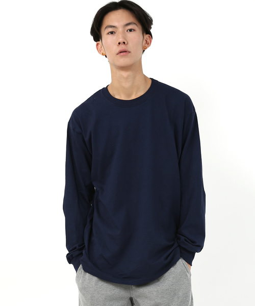 GILDAN（ギルダン）の「GILDAN クルーネック長袖無地Tシャツ（Tシャツ/カットソー・メンズ・チャコールグレー/パープル/ネイビー/グレー/レッド/オリーブ/ナチュラル/ブルー系その他/オレンジ系その他/マルーン/アッシュグレー/ダークグレー/ピンク/ロイヤルブルー/オレンジ/ライトグリーン/サンドベージュ/ホワイト/ブラック・XL/L/M/S）」の11枚目の写真