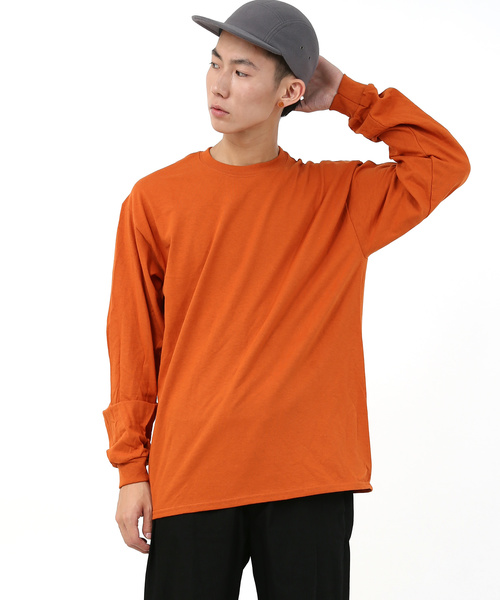 GILDAN（ギルダン）の「GILDAN クルーネック長袖無地Tシャツ（Tシャツ/カットソー・メンズ・チャコールグレー/パープル/ネイビー/グレー/レッド/オリーブ/ナチュラル/ブルー系その他/オレンジ系その他/マルーン/アッシュグレー/ダークグレー/ピンク/ロイヤルブルー/オレンジ/ライトグリーン/サンドベージュ/ホワイト/ブラック・XL/L/M/S）」の19枚目の写真