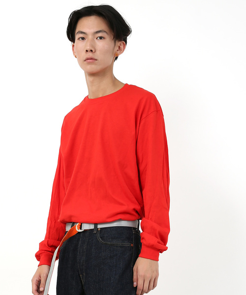 GILDAN（ギルダン）の「GILDAN クルーネック長袖無地Tシャツ（Tシャツ/カットソー・メンズ・チャコールグレー/パープル/ネイビー/グレー/レッド/オリーブ/ナチュラル/ブルー系その他/オレンジ系その他/マルーン/アッシュグレー/ダークグレー/ピンク/ロイヤルブルー/オレンジ/ライトグリーン/サンドベージュ/ホワイト/ブラック・XL/L/M/S）」の16枚目の写真