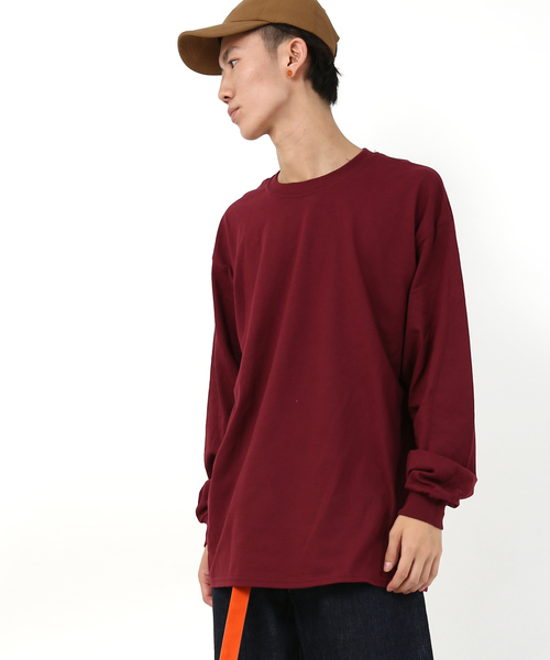 GILDAN（ギルダン）の「GILDAN クルーネック長袖無地Tシャツ（Tシャツ/カットソー・メンズ・チャコールグレー/パープル/ネイビー/グレー/レッド/オリーブ/ナチュラル/ブルー系その他/オレンジ系その他/マルーン/アッシュグレー/ダークグレー/ピンク/ロイヤルブルー/オレンジ/ライトグリーン/サンドベージュ/ホワイト/ブラック・XL/L/M/S）」の17枚目の写真