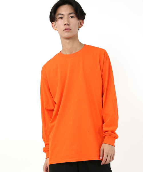 GILDAN（ギルダン）の「GILDAN クルーネック長袖無地Tシャツ（Tシャツ/カットソー・メンズ・チャコールグレー/パープル/ネイビー/グレー/レッド/オリーブ/ナチュラル/ブルー系その他/オレンジ系その他/マルーン/アッシュグレー/ダークグレー/ピンク/ロイヤルブルー/オレンジ/ライトグリーン/サンドベージュ/ホワイト/ブラック・XL/L/M/S）」の18枚目の写真